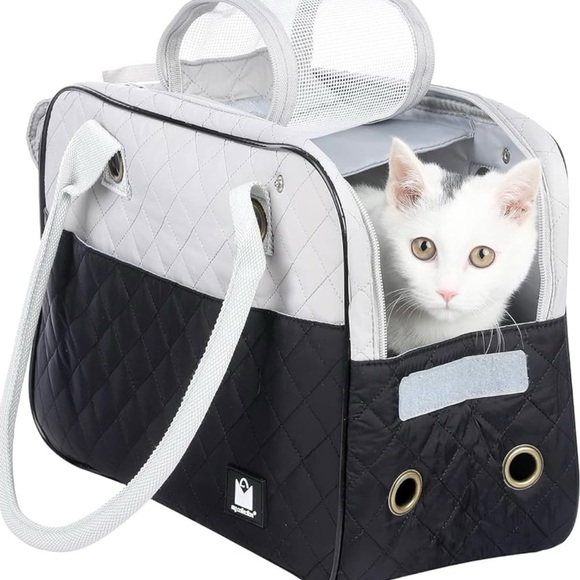 Stylish Black and Gray Cat Carrier - Picture 1 of 2